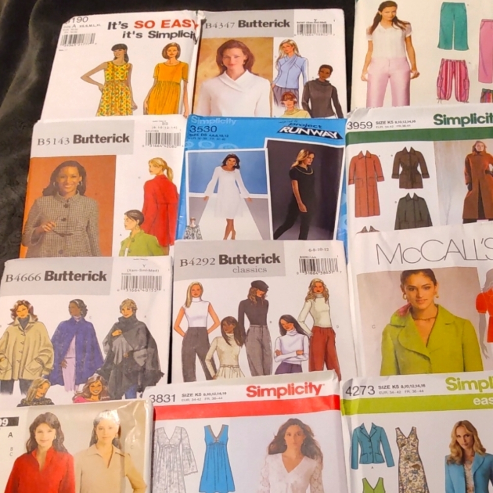 Simplicity, Butterick, new look patterns